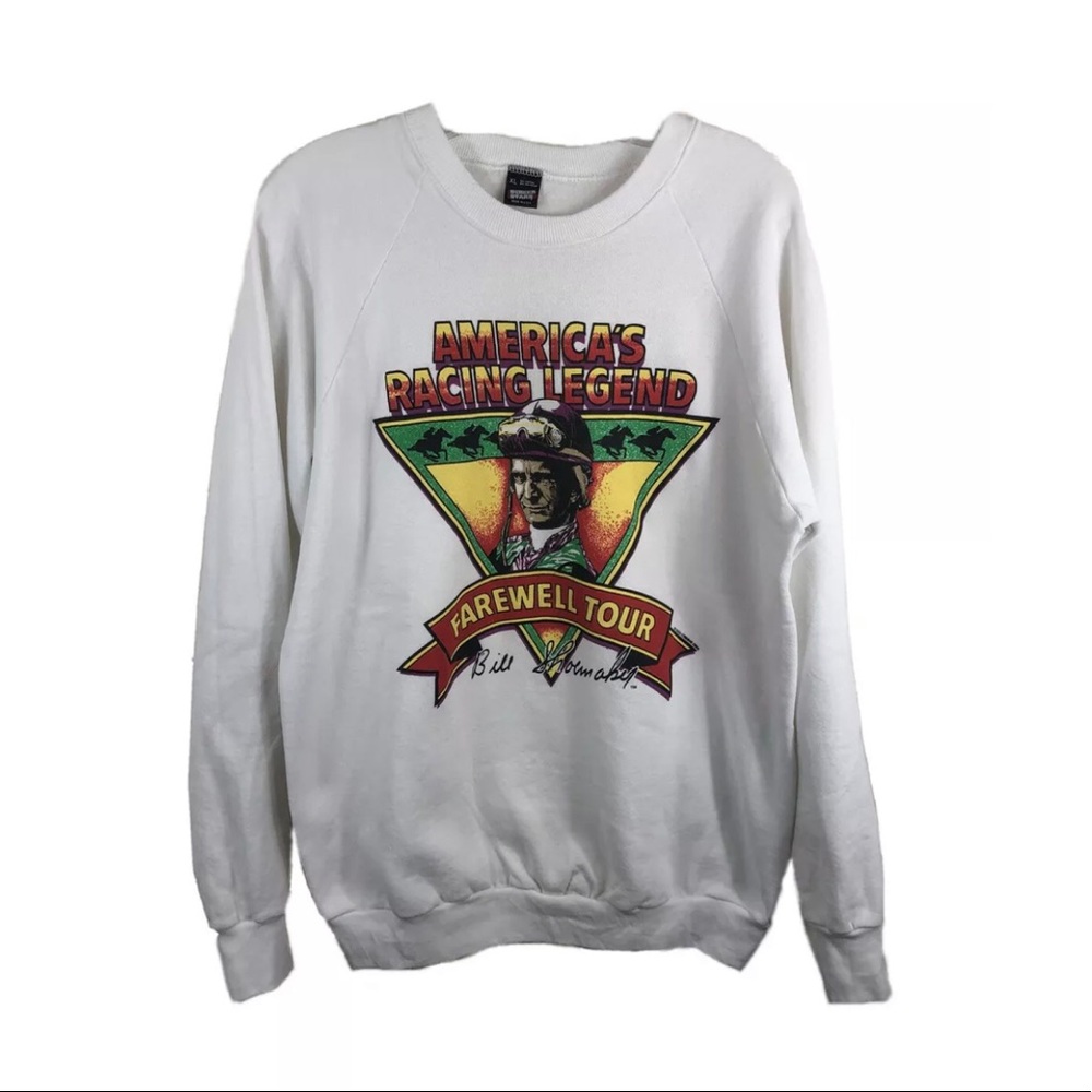 Bill Shoemaker Vintage Crewneck Sweatshirt Large
